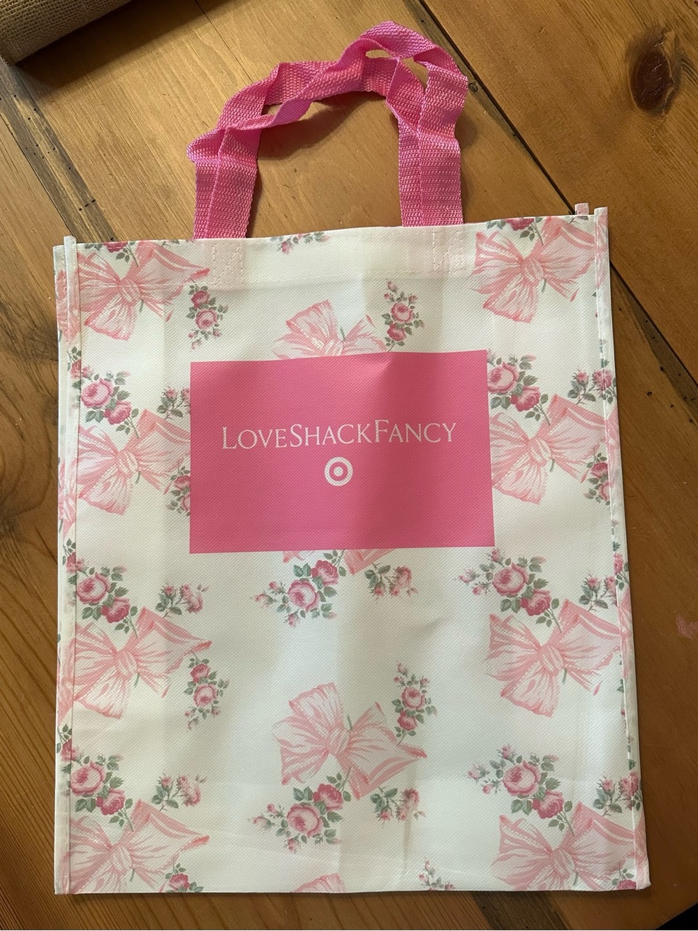 🌿 LoveShackFancy Pink & White Floral Reusable Tote. New.